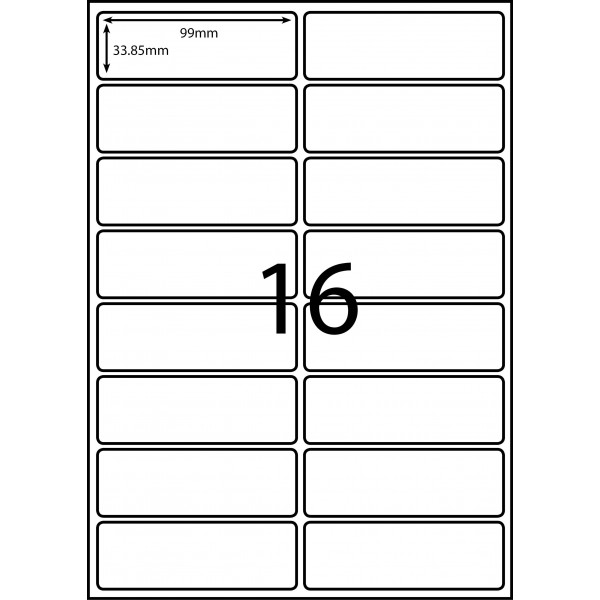 16 Per Sheet Label Template